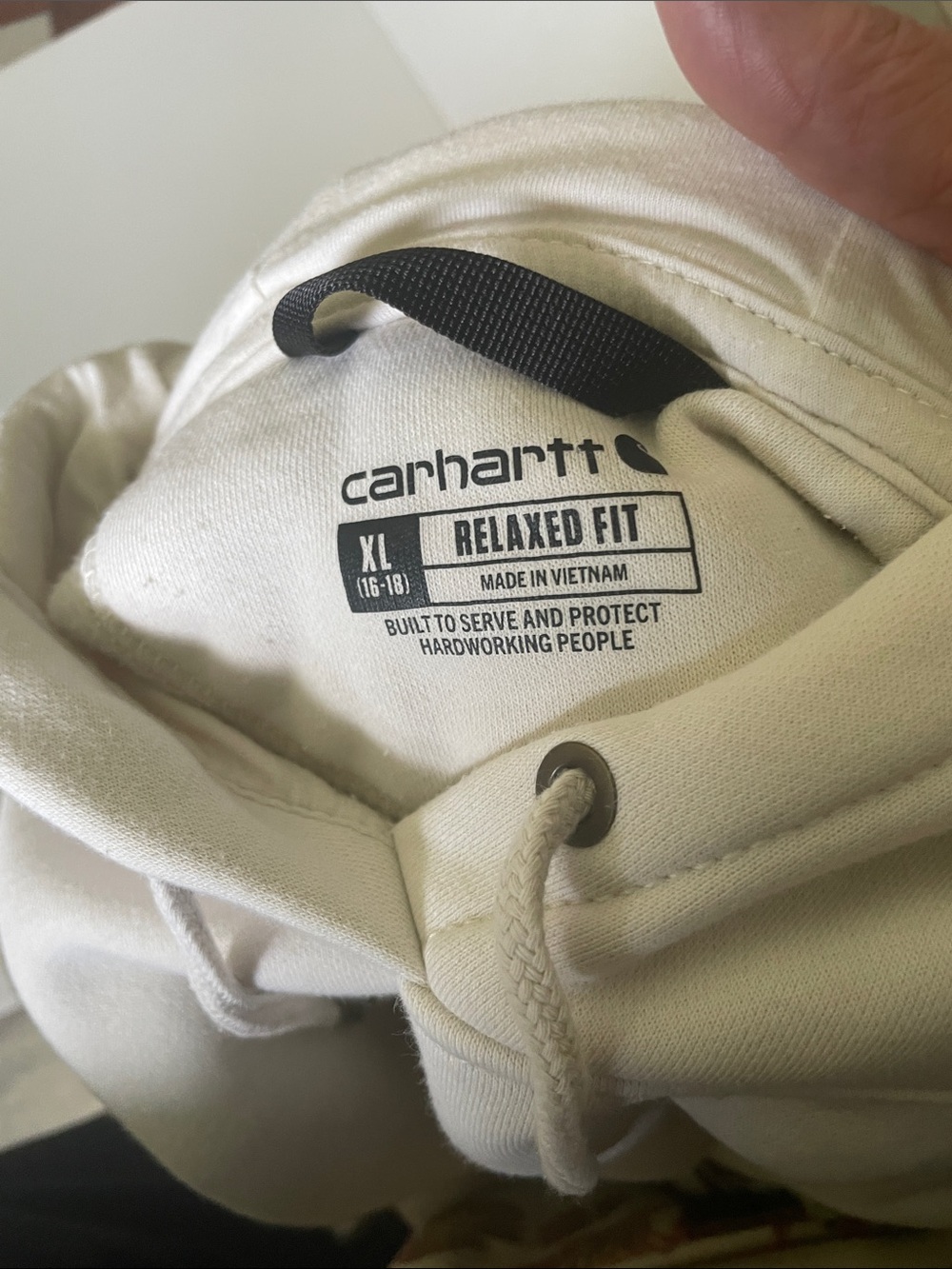 Carhartt Relaxed Fit hoodie in Off-White/Cream